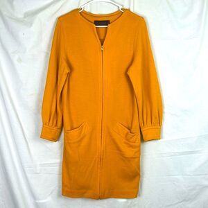 Vintage Orange Tom and Linda Platt Baggy Zip Up Dress